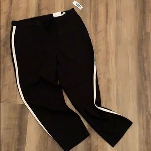 Stretchy Dress Pant with white stripe.